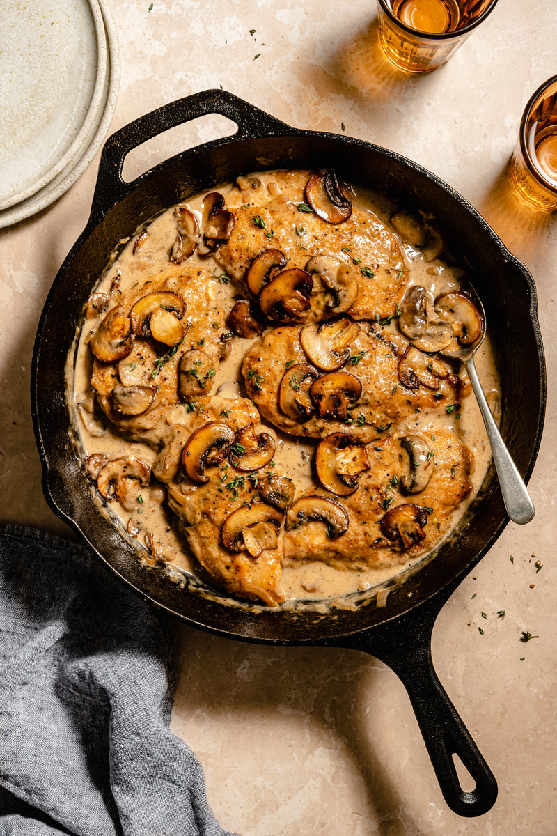Creamy Honey Dijon Chicken with Mushrooms SideDish