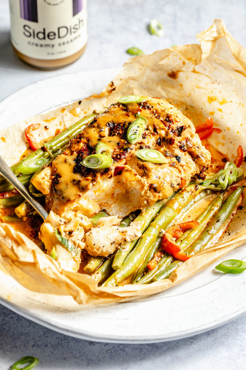 Creamy Sesame Fish En Papillote &ndash; SideDish