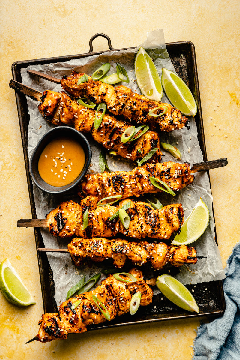 Chicken Satay Skewers - JoyFoodSunshine