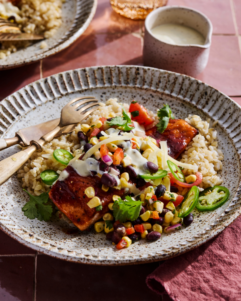 BBQ Salmon Ranch Bowls