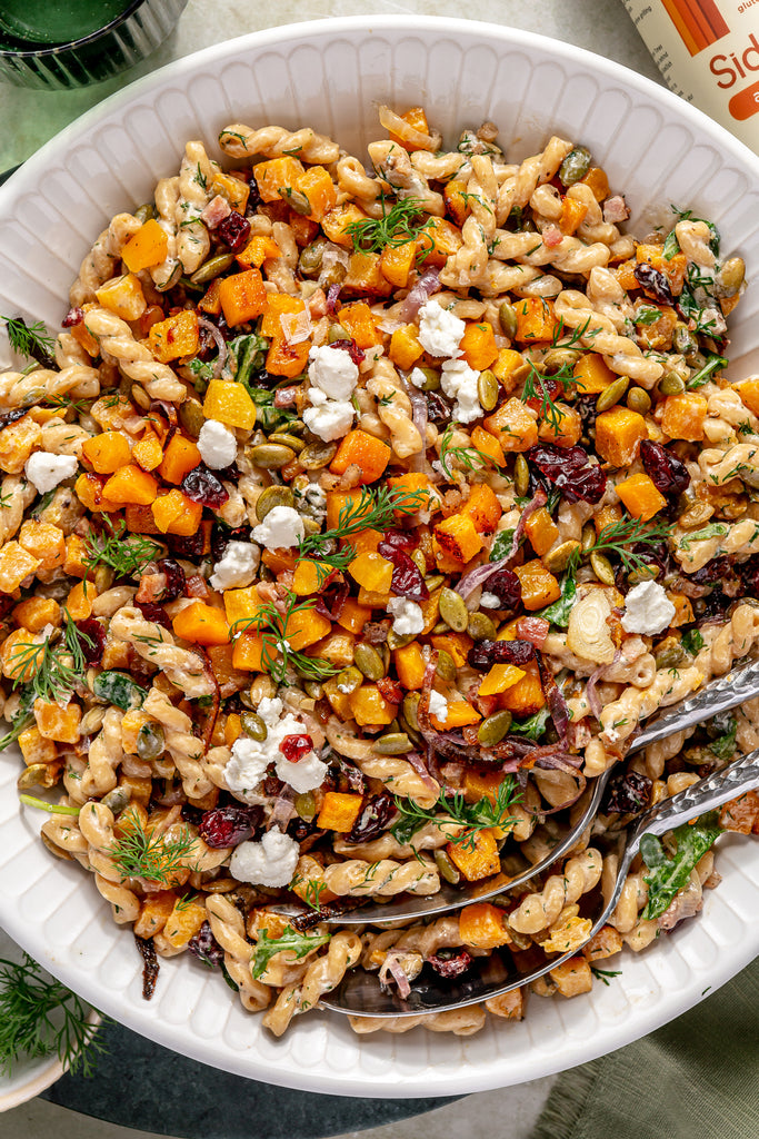 Fall Harvest Pasta Salad with Apple Cider Vinaigrette