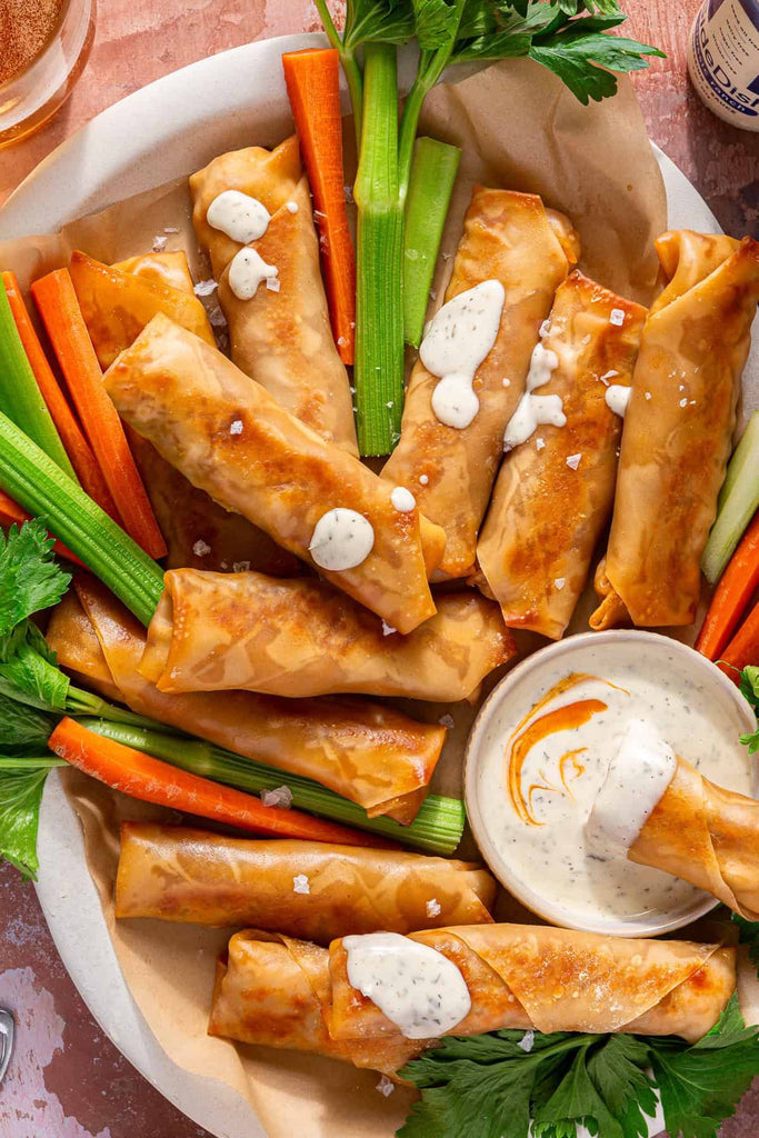 Buffalo Chicken Egg Rolls