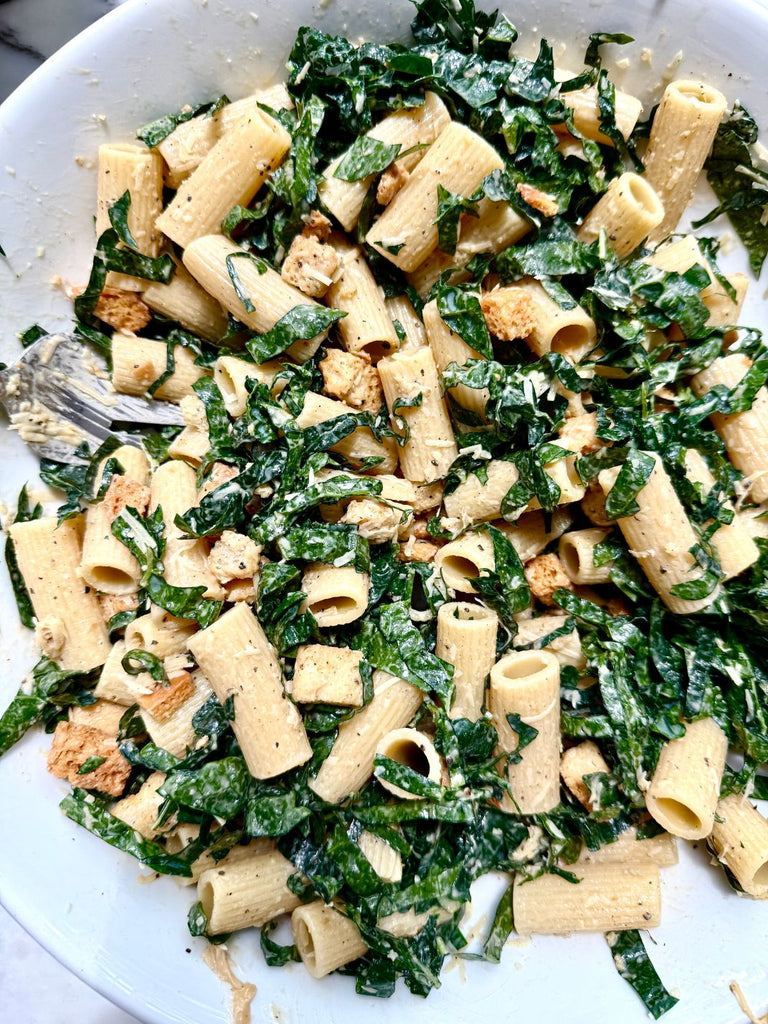 Miso Caesar Chicken Pasta Salad