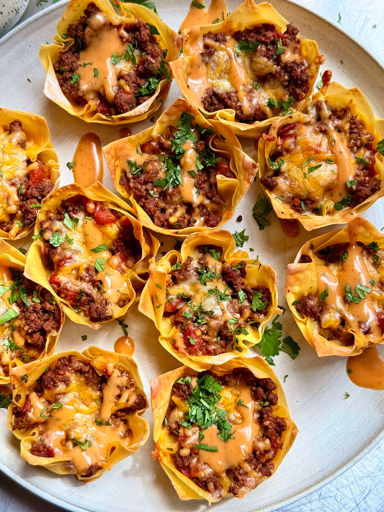 Crunchy Taco Cups with Chipotle Ranch