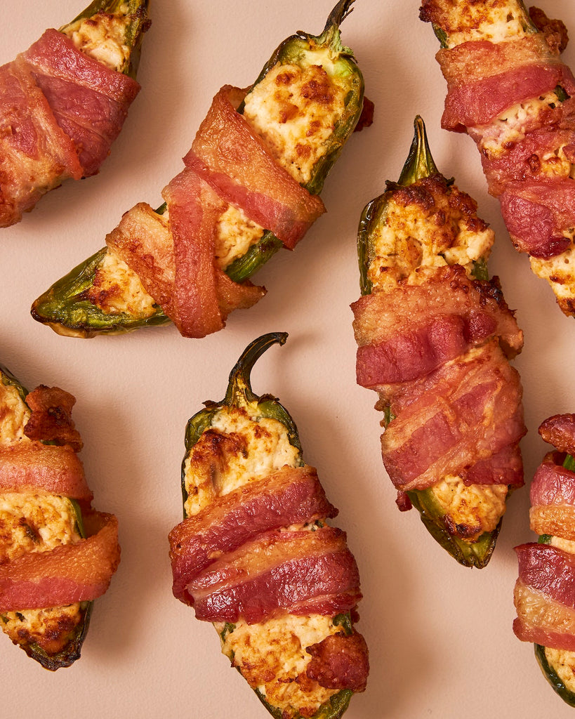 Dairy-Free Chipotle Chicken Stuffed Bacon-Wrapped Jalapeños