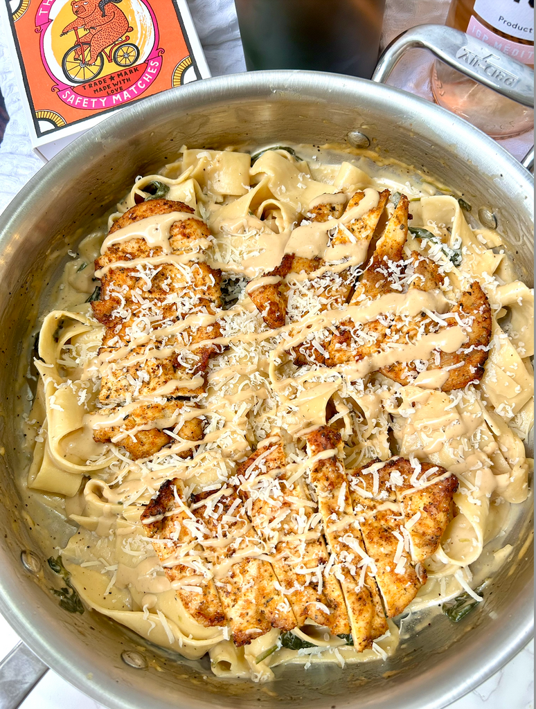 Miso Caesar Chicken Pasta